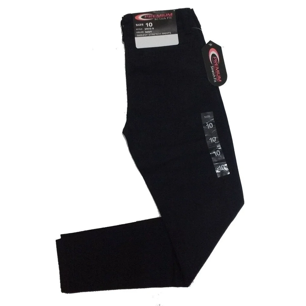 Girls Uniform Pants by Premium Wear Skinny Black Size 12 New With Tags